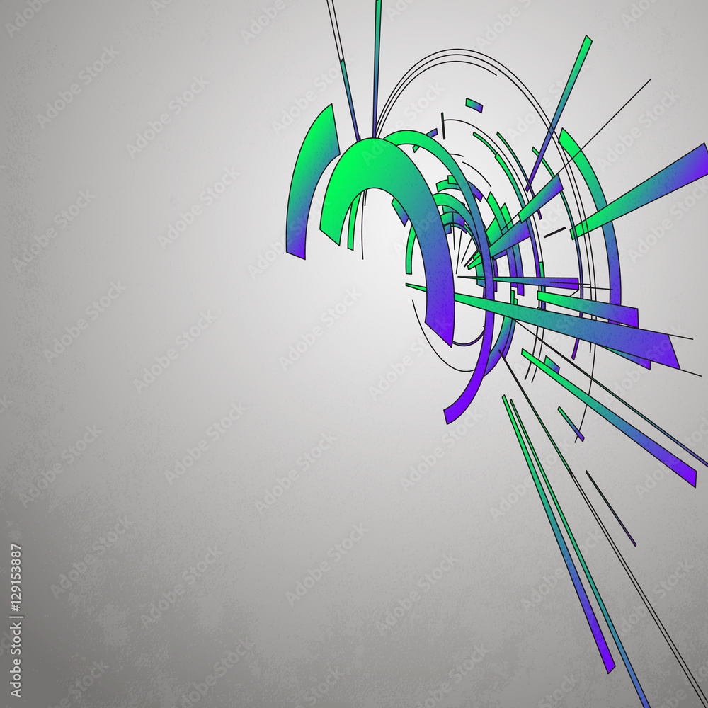 Poster techno vector circle abstract background