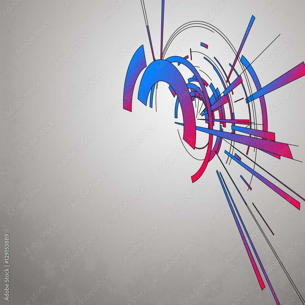 Poster techno vector circle abstract background