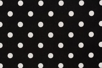 White polka dot on black background.
