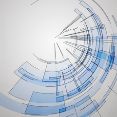 Techno Vector Circle Abstract Background