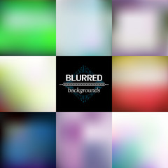 Abstract Modern Concept Vector Blurred Background Set.
