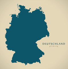 Modern Map - Germany DE illustration
