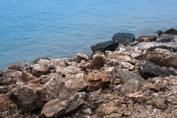 Typical rocky coastline in thailand