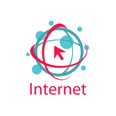 vector logo internet - obrazy, fototapety, plakaty