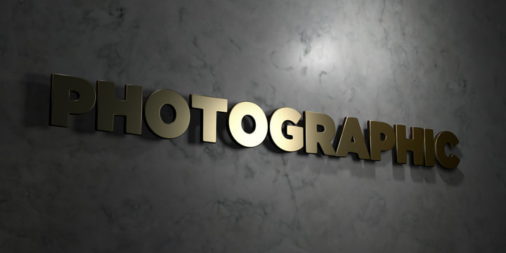 Photographic - Gold text on black background - 3D rendered royalty free stock picture. This image can be used for an online website banner ad or a print postcard.