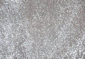 Silver Christmas Glittering background. Holiday abstract texture