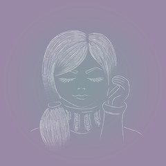  drawing with chalk on a blackboard