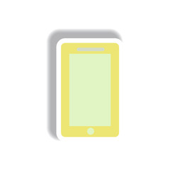 Vector illustration in paper sticker style phone