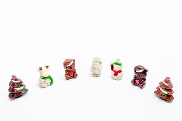 Christmas chocolate figurines
