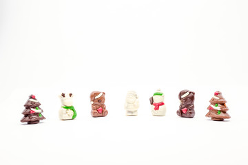 Christmas chocolate figurines