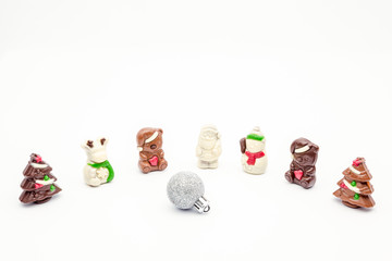 Christmas chocolate figurines