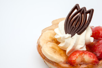 fruit tart on plate