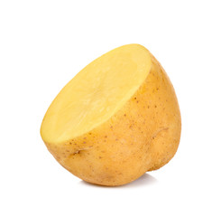 Half of Potato isolated on the white background