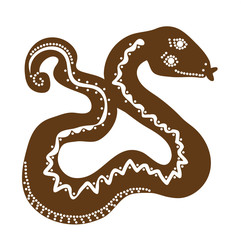 Fototapeta premium Vector illustration of Christmas gingerbread snake