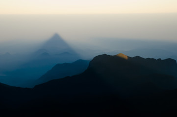 Fototapeta na wymiar Adam's Peak Shadow - Sri Lanka