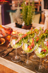 Tasty and colorful italian buffet