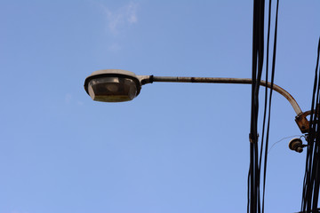 Lamp at side of the road