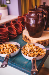 Tasty and colorful italian buffet