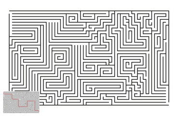 Large Vector Horizontal Maze with Answer 33