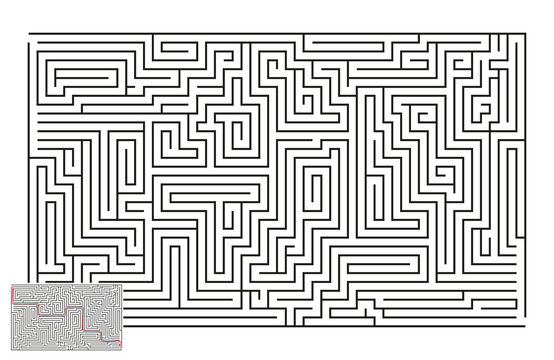 Large Vector Horizontal Maze with Answer 32