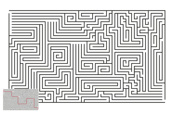 Large Vector Horizontal Maze with Answer 33