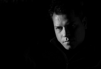 Portrait of young man monochrome