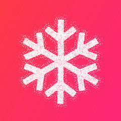 Winter New Year design snowflake