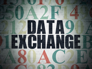 Data concept: Data Exchange on Digital Data Paper background