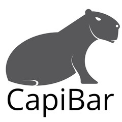 Capybara sign bar vector