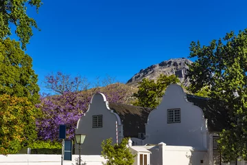Gordijnen Republic of South Africa. Stellenbosch - typical Cape Dutch architecture style © WitR
