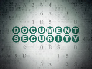 Privacy concept: Document Security on Digital Data Paper background