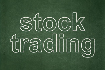 Obraz premium Business concept: Stock Trading on chalkboard background