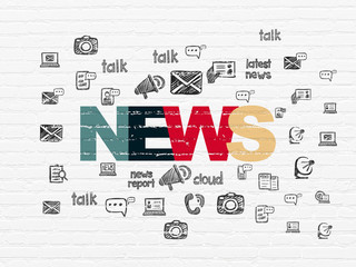 News concept: News on wall background