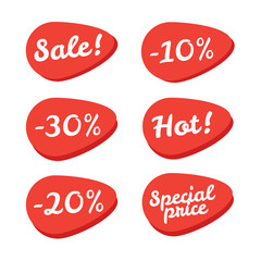 Sale tickets vector collection