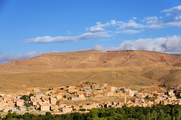 Fototapeta na wymiar Moroccan village in Dades Valley, Morocco, Africa