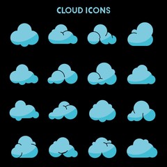Fototapeta premium Cloud icons