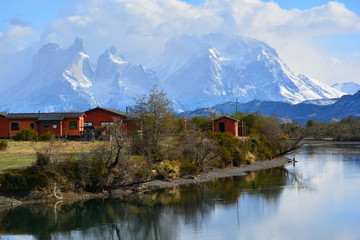 Fototapeta na wymiar landscape of Country side in Patagonia Chile