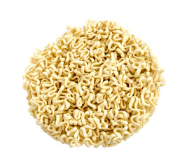 Instant noodles or ramen isolated on white background.