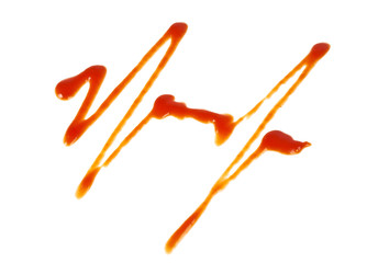 Tomato ketchup isolated on a white background