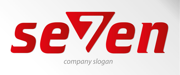 seven logo - obrazy, fototapety, plakaty