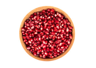 Grains pomegranate in bowl