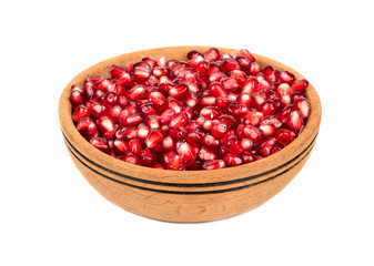 Grains pomegranate in bowl