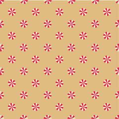 Sand Beige Seamless Pattern with Striped Beach Umbrellas