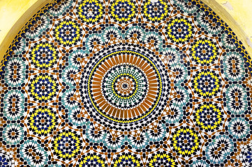 Moroccan Architectural detail in Fes Old Medina, Africa