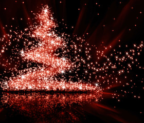 Christmas red Tree background