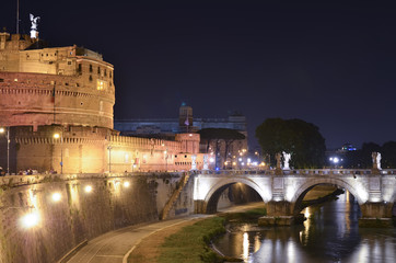 Castel Sant'Angelo at night Rome