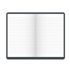 Open Notebook Vector Illustration Clipart