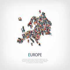 people map country Europe vector - obrazy, fototapety, plakaty
