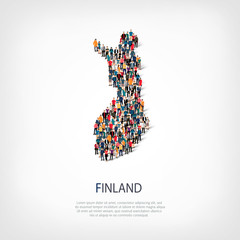 people map country Finland vector