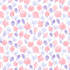 Fototapeta na wymiar floral watercolor pattern. vector background for your design